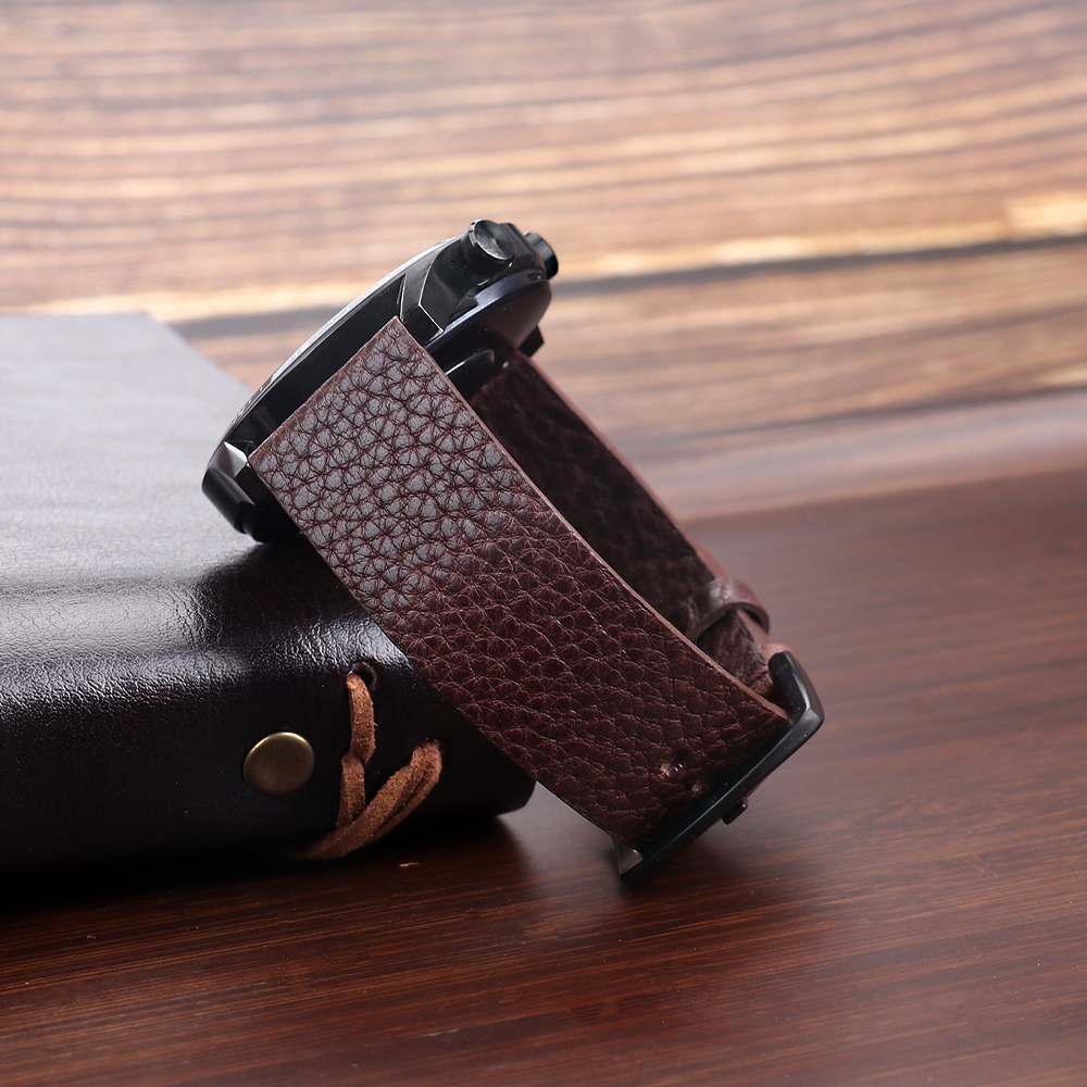Smartwatch Accessories Shop - 22mm Genuine Calfskin Leather Watch Band