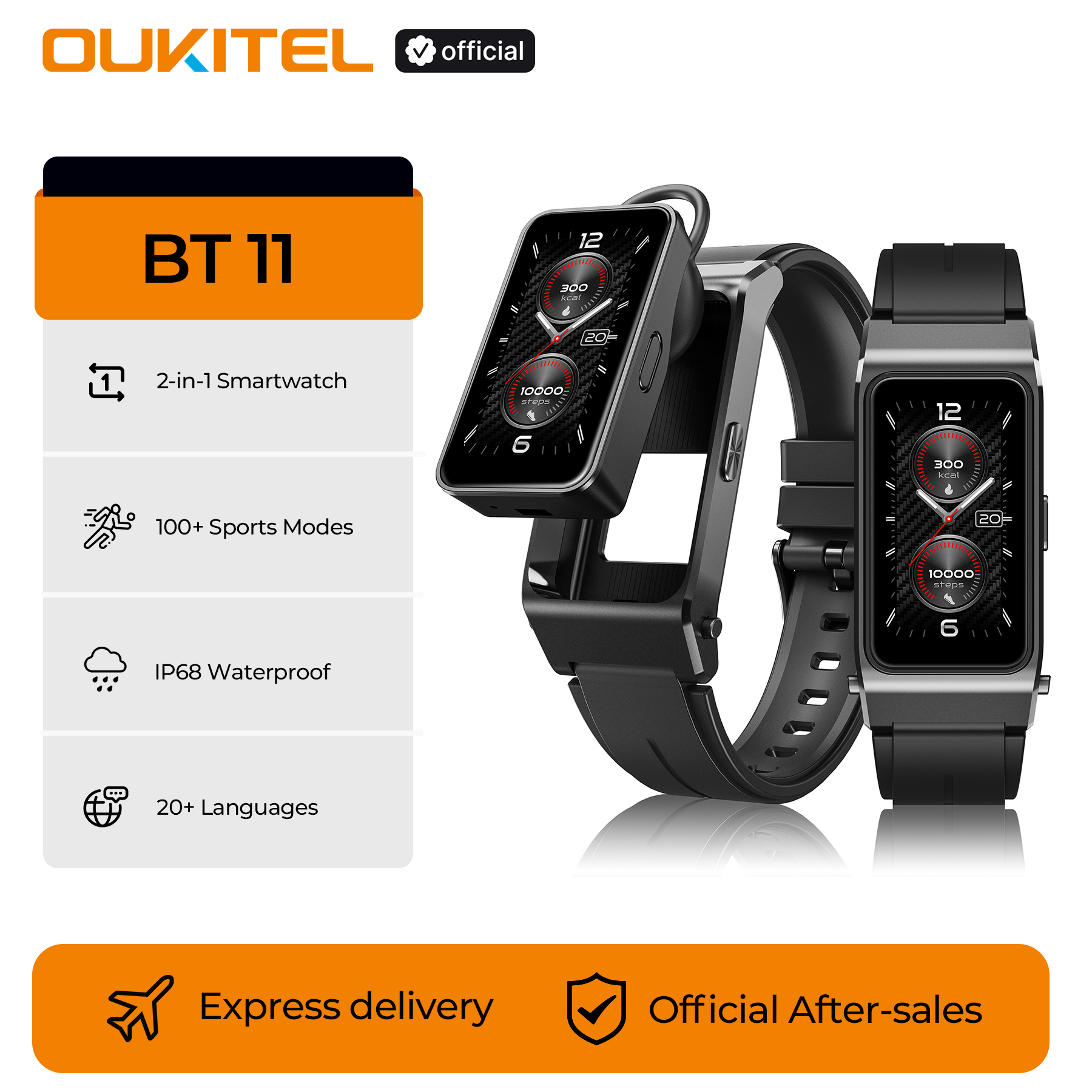 OUKITEL BT11 Smartwatch Blueto - Smartwatch Headset recensie en prijs