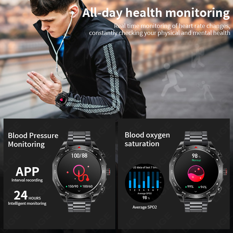 LIGE Smartwatch With Earbuds B - Smartwatch Headset recensie en prijs