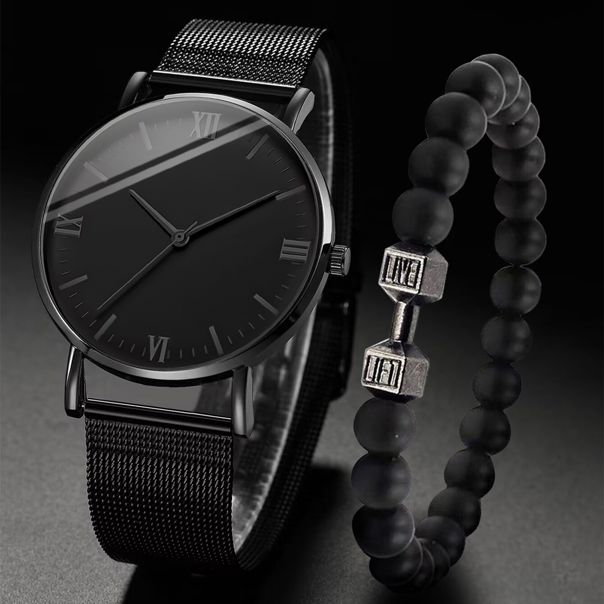 2PCS Men's Watch Fashion Roma  - Stainless Mesh Band recensie en prijs