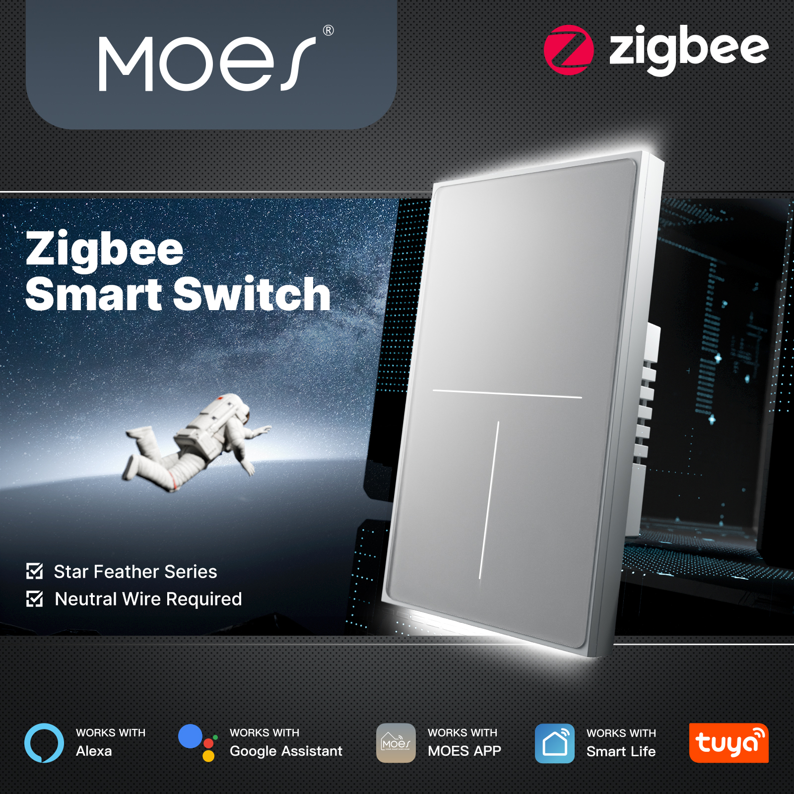 MOES Tuya ZigBee Star Feather  - Smart Accessories recensie en prijs