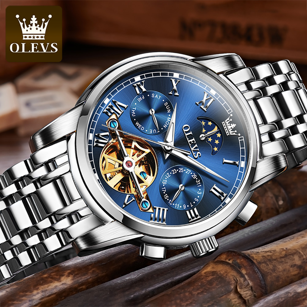 OLEVS 6617 Men's Classic Mecha - Leather Classic Strap recensie en prijs