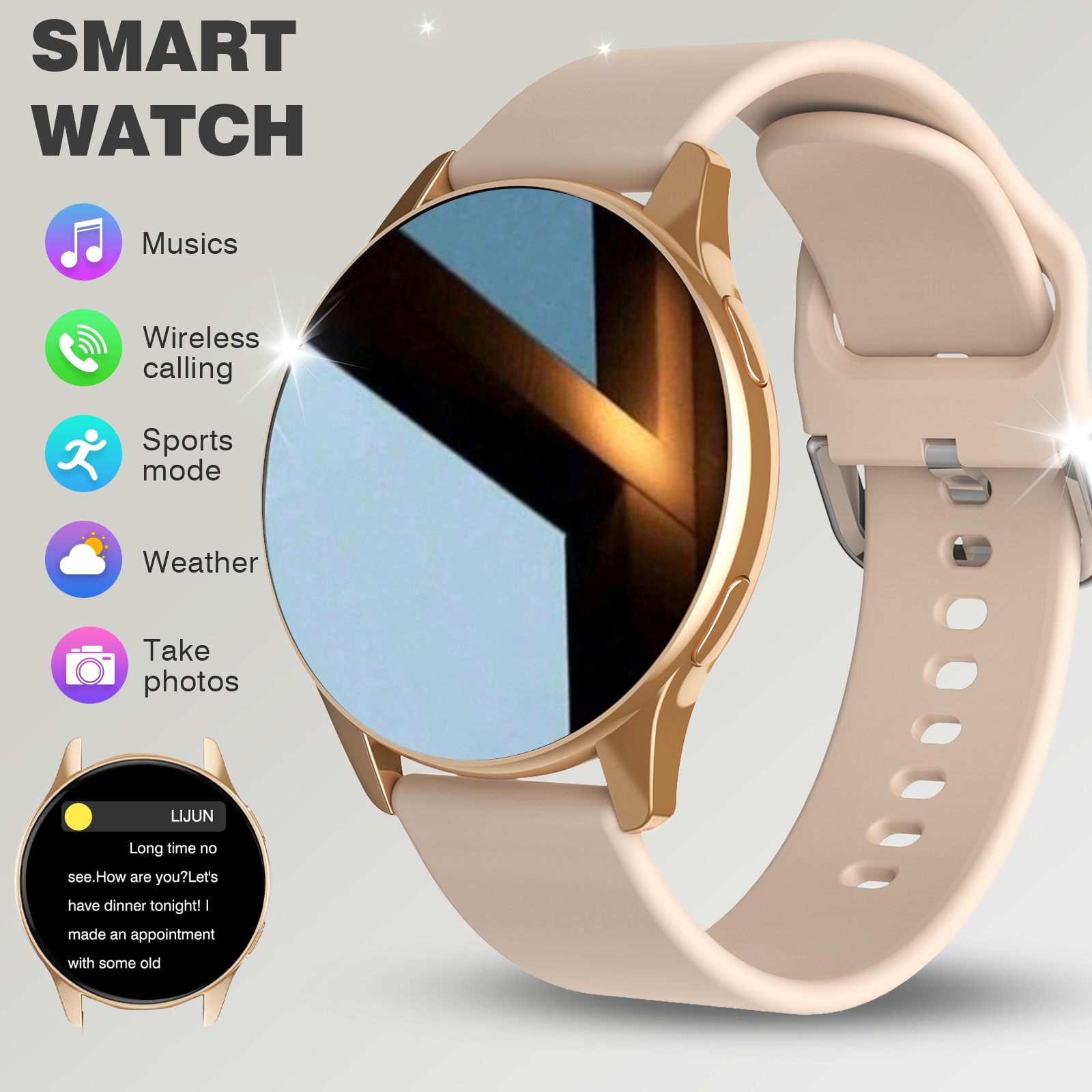 Smartwatch, Wireless Calling/D - Smartwatch Custom recensie en prijs