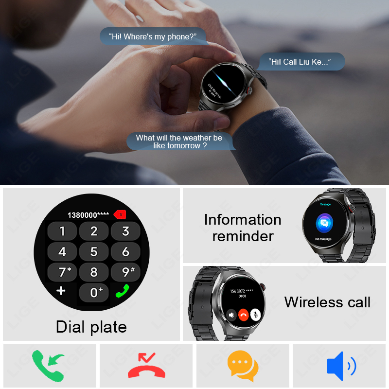 1.52 inch Smart Watch Men Cust - Smartwatch Custom recensie en prijs