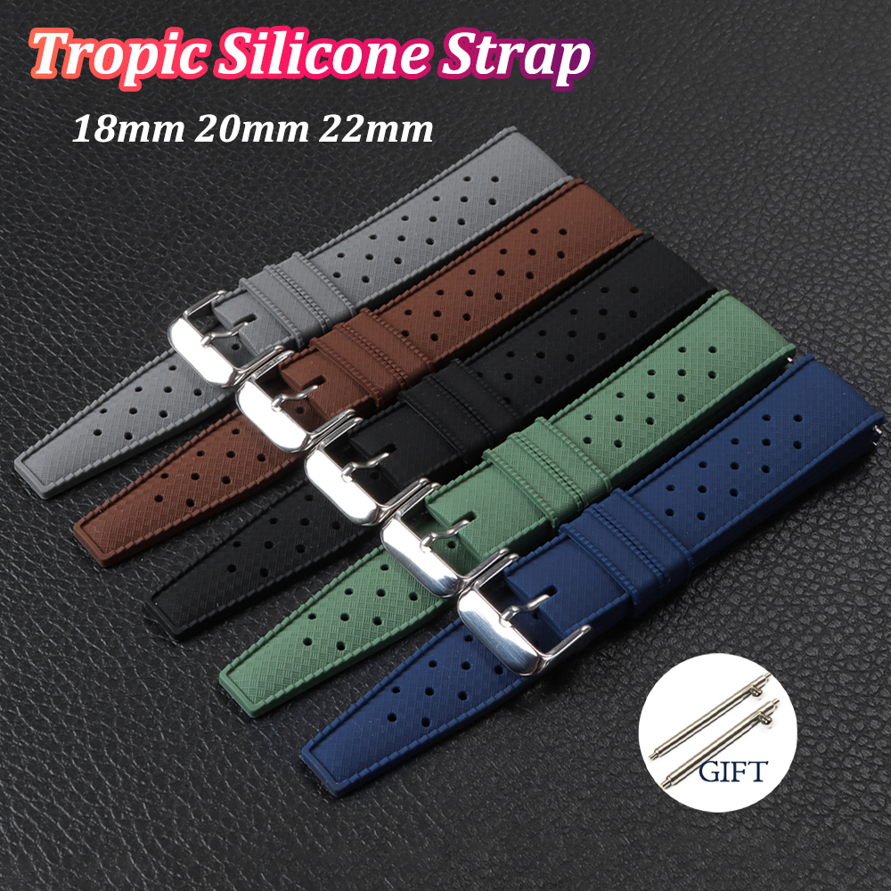 18mm 20mm 22mm Tropic Silicone - Fossil Smartwatch Accessories recensie en prijs