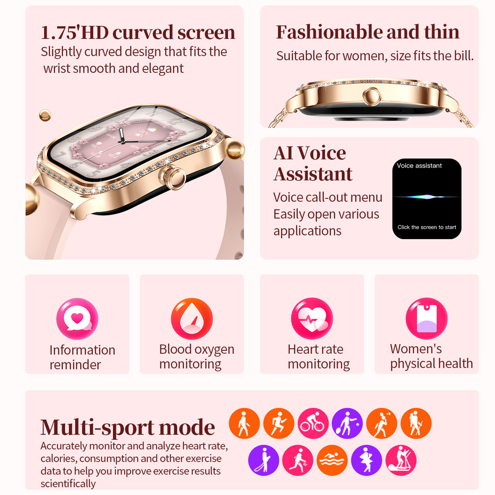 2026 New Fashion Women Diamond - Smartwatch Face recensie en prijs