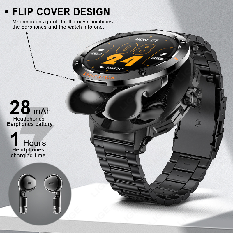 New Men's 2 In 1 Headset Smart - Smartwatch Headset recensie en prijs