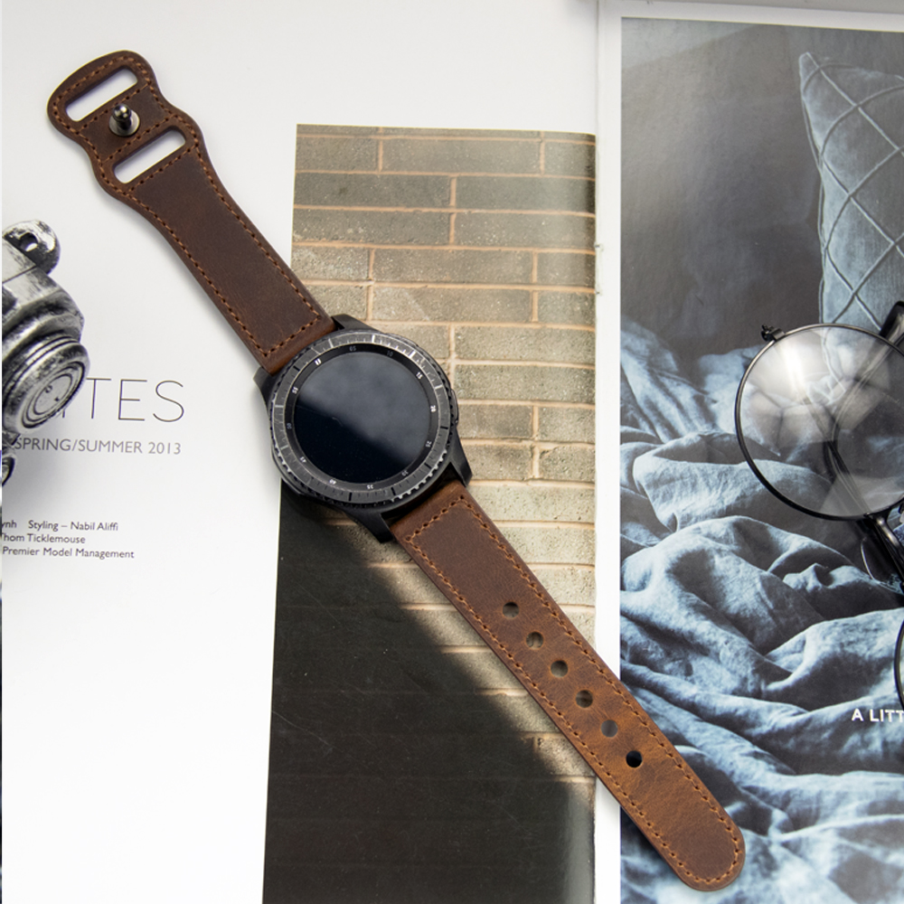 20mm 22mm Genuine Leather Watc - Smartwatch Accessories Shop recensie en prijs