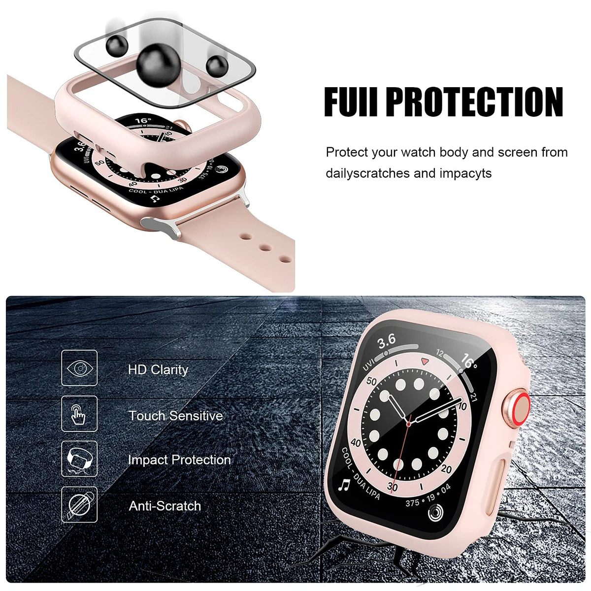Tempered Glass+Cover For Apple - Xiaomi Smartwatch Accessories recensie en prijs