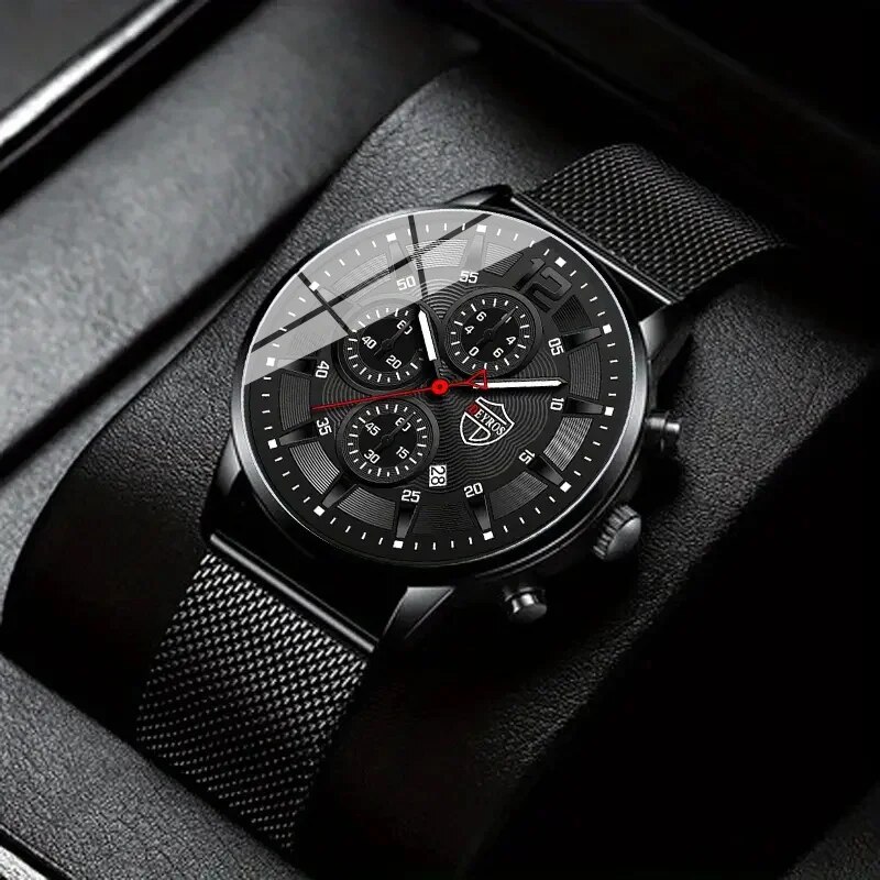 DEYROS Mens Fashion Minimalist - Stainless Mesh Band recensie en prijs