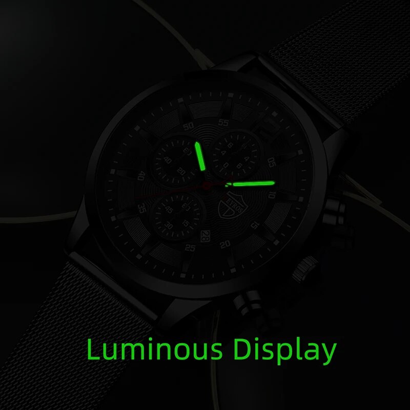 DEYROS Mens Fashion Minimalist - Stainless Mesh Band recensie en prijs