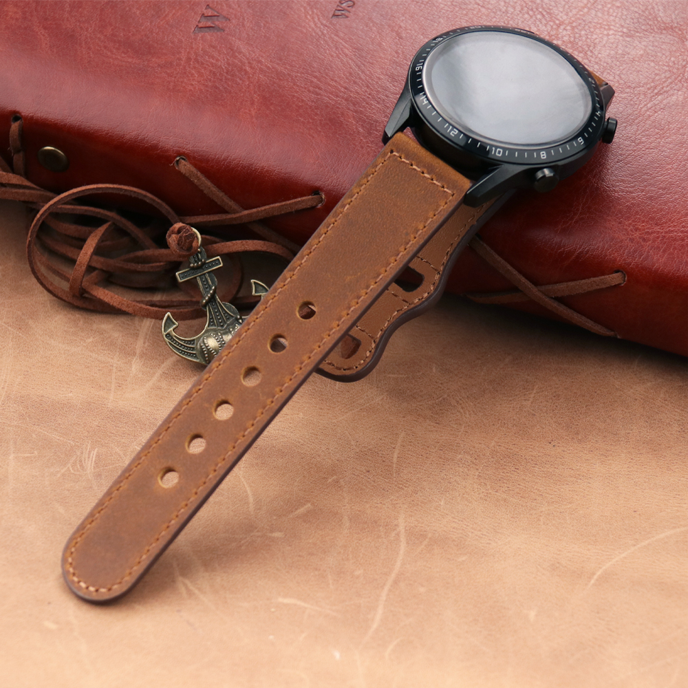 22mm Band Genuine Leather Watc - Smartwatch Accessories Shop recensie en prijs