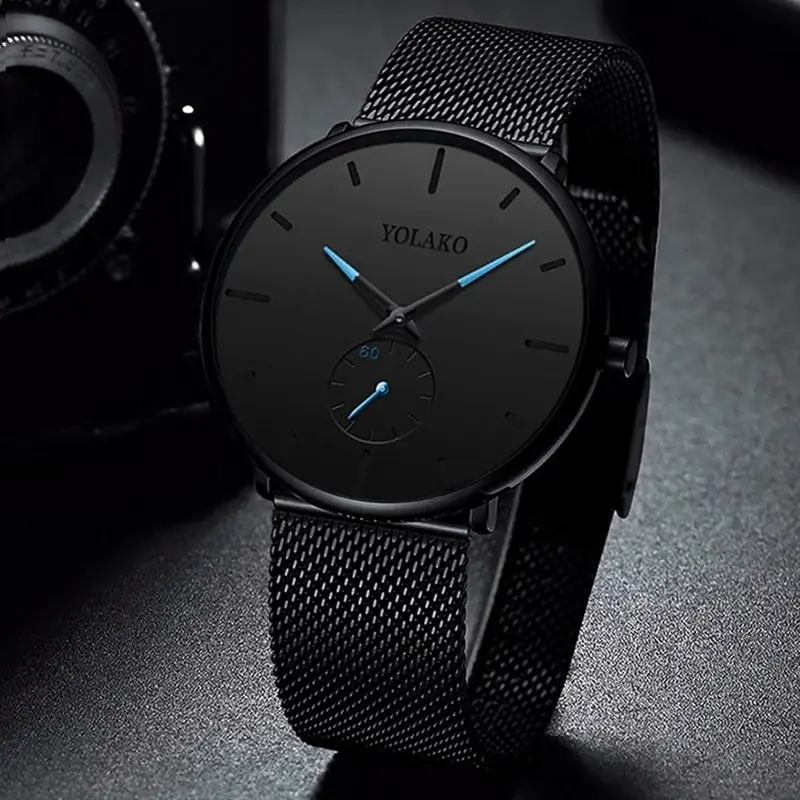 YOLAKO Mens Fashion Minimalist - Stainless Mesh Band recensie en prijs