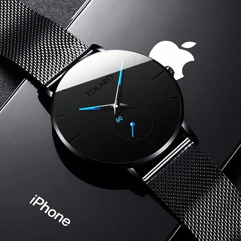 YOLAKO Mens Fashion Minimalist - Stainless Mesh Band recensie en prijs