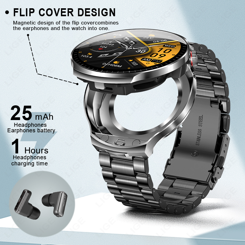 LIGE TWS 2 In 1 Headset Smart  - Smartwatch Headset recensie en prijs