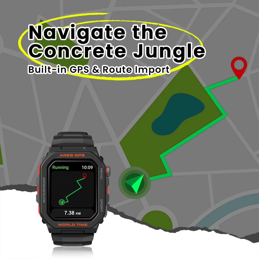 New Zeblaze Ares GPS Smart Wat - Smartwatch Face recensie en prijs