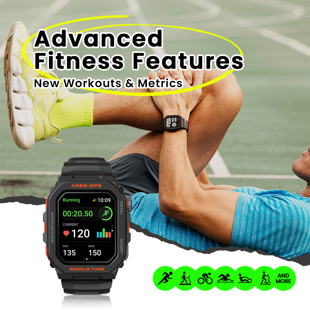 New Zeblaze Ares GPS Smart Wat - Smartwatch Face recensie en prijs