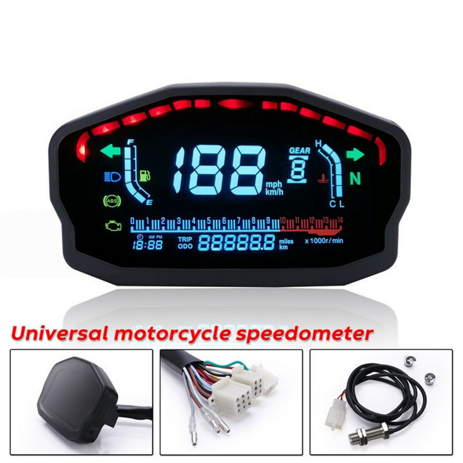 Motorcycle Speedometer LCD Dig - Smartwatch Universal recensie en prijs