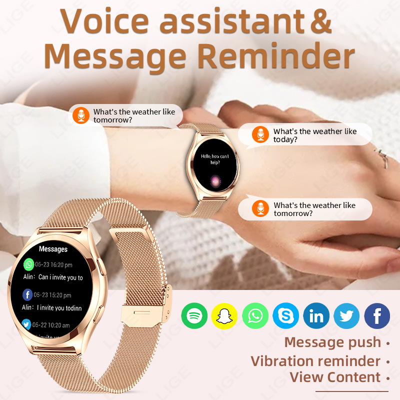 LIGE Luxury Smart Watch For Wo - Smartwatch Custom recensie en prijs