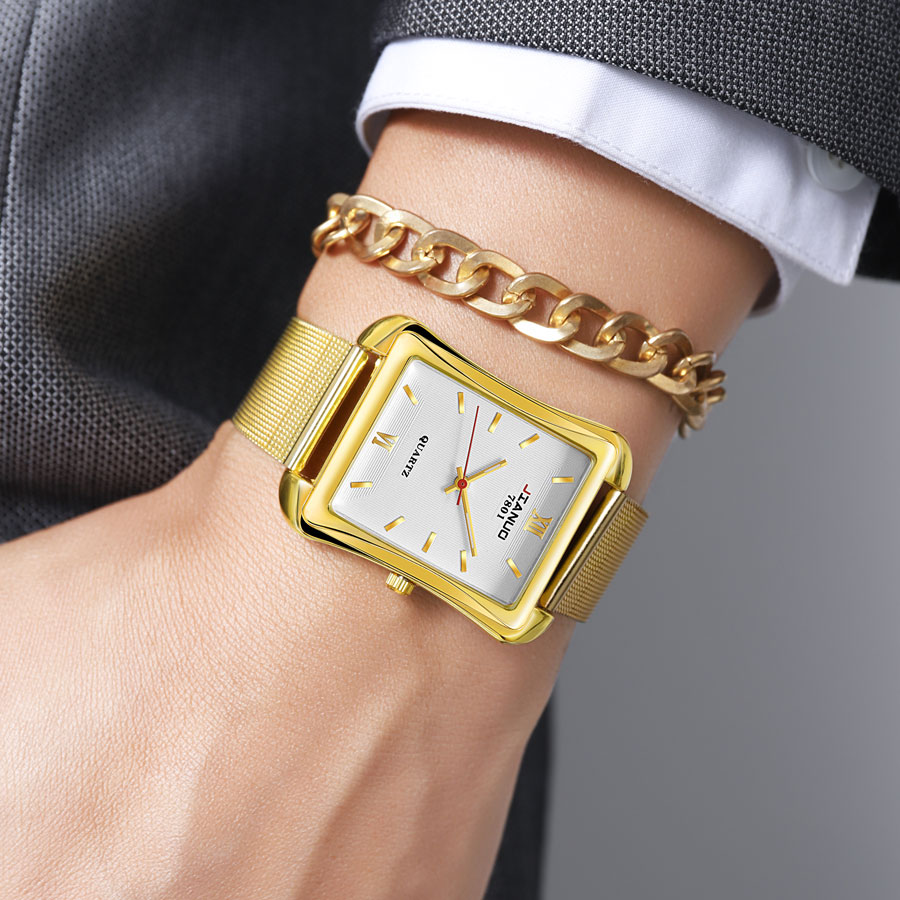 2024 New Trendy Men's Square W - Stainless Mesh Band recensie en prijs