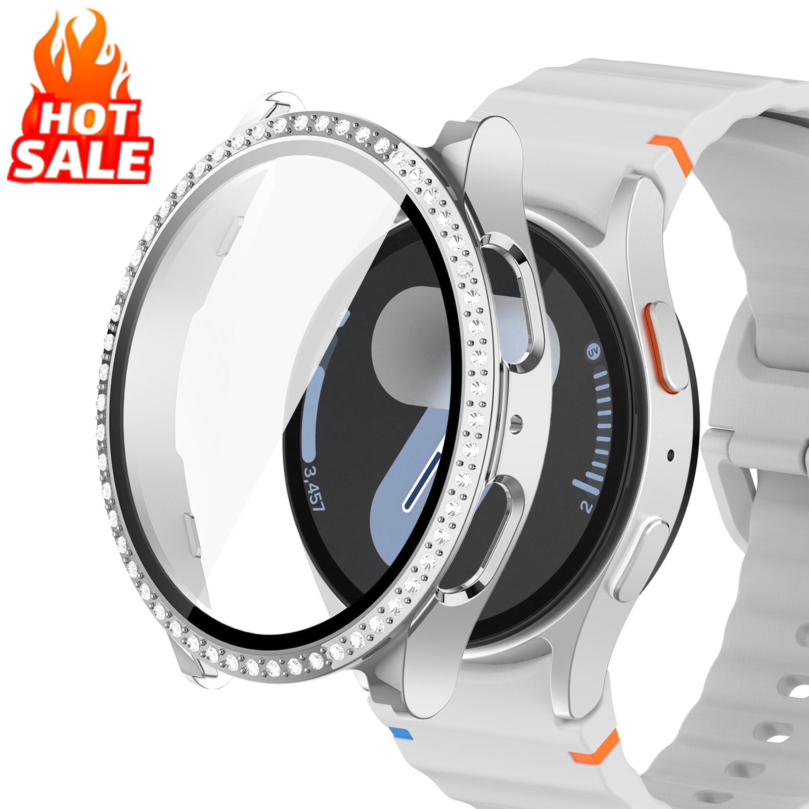 Glass+Diamond Case for Samsung - Smartwatch Watch Accessories For Women recensie en prijs