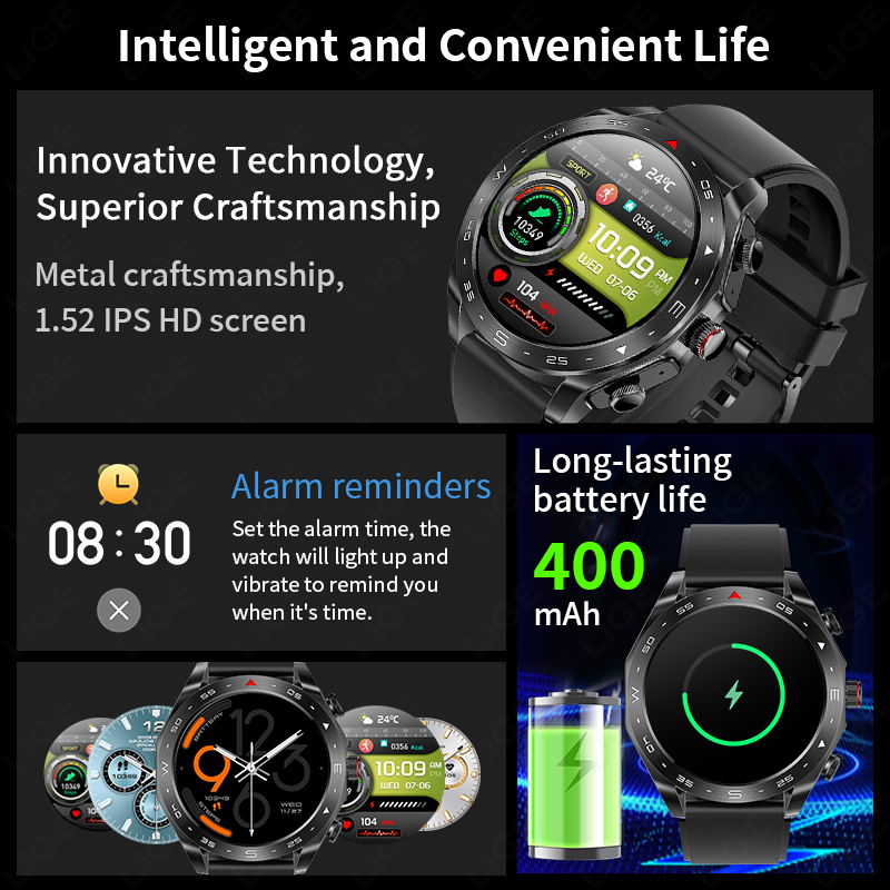 LIGE With Earbuds Bluetooth He - Smartwatch Headset recensie en prijs