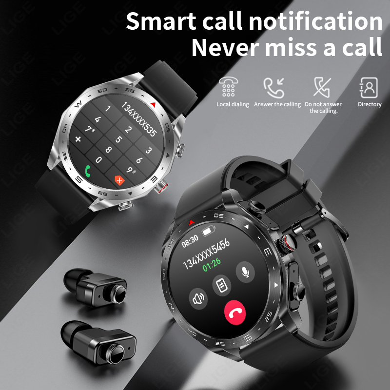 LIGE With Earbuds Bluetooth He - Smartwatch Headset recensie en prijs