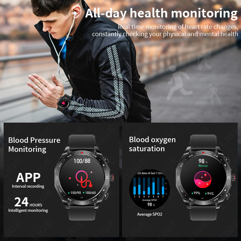 LIGE With Earbuds Bluetooth He - Smartwatch Headset recensie en prijs